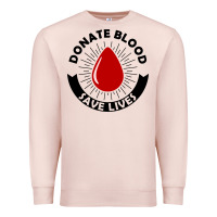 Pale Pink donate blood save lives blood donor Premium Sweatshirt - artisFamous