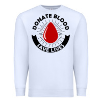 White donate blood save lives blood donor Premium Sweatshirt - artisFamous