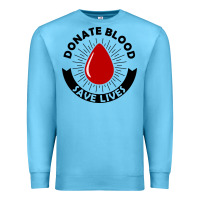 Ocean Blue donate blood save lives blood donor Premium Sweatshirt - artisFamous