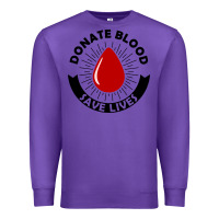 Purple donate blood save lives blood donor Premium Sweatshirt - artisFamous