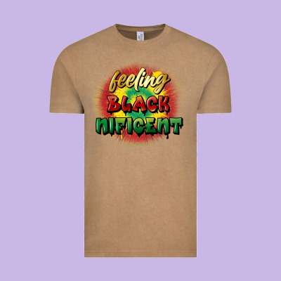 Feeling Blacknificent Vintage Tee Designed By Fadigitalartstudio