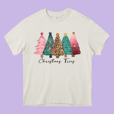 Christmas Trees Heavy Core Tee Designed By Cowgirlartshop