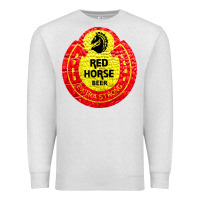Oatmeal Heather red horse Premium Sweatshirt - artisFamous