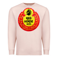 Pale Pink red horse Premium Sweatshirt - artisFamous