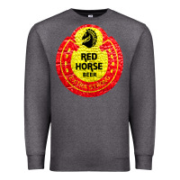 Charcoal Heather red horse Premium Sweatshirt - artisFamous