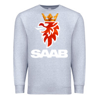 Heather Grey saab Premium Sweatshirt - artisFamous