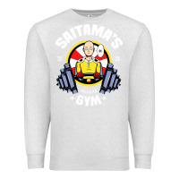 Oatmeal Heather anime gym Premium Sweatshirt - artisFamous