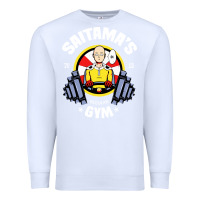 White anime gym Premium Sweatshirt - artisFamous