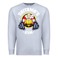 Heather Grey anime gym Premium Sweatshirt - artisFamous