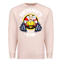 Pale Pink anime gym Premium Sweatshirt - artisFamous