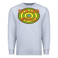 Heather Grey sick sad world Premium Sweatshirt - artisFamous