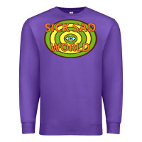 Purple sick sad world Premium Sweatshirt - artisFamous