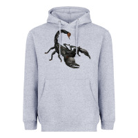 Heather Grey scorpion Heavyweight Hoodie - JahusDesignShop