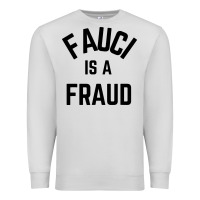 Dove Grey fauci is a fraud Premium Sweatshirt - artisFamous