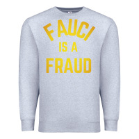 Heather Grey fauci is a fraud Premium Sweatshirt - artisFamous