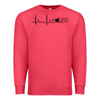 Cardinal house music heartbeat Premium Sweatshirt - artisFamous