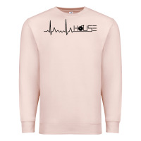 Pale Pink house music heartbeat Premium Sweatshirt - artisFamous