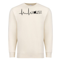 Sandshell house music heartbeat Premium Sweatshirt - artisFamous
