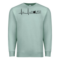 Seafoam house music heartbeat Premium Sweatshirt - artisFamous