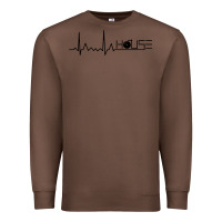 Chestnut house music heartbeat Premium Sweatshirt - artisFamous