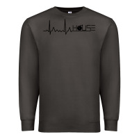 Smoke house music heartbeat Premium Sweatshirt - artisFamous