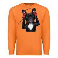 Carrot french bulldog dj style Premium Sweatshirt - artisFamous