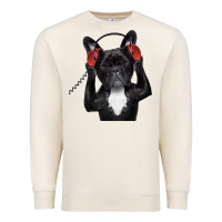 Sandshell french bulldog dj style Premium Sweatshirt - artisFamous