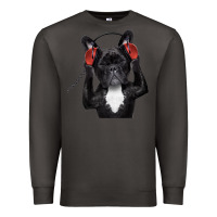 Smoke french bulldog dj style Premium Sweatshirt - artisFamous