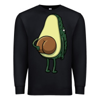 Black funny fruit avocado Premium Sweatshirt - artisFamous