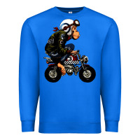 True Royal monkey bike cartoon Premium Sweatshirt - artisFamous
