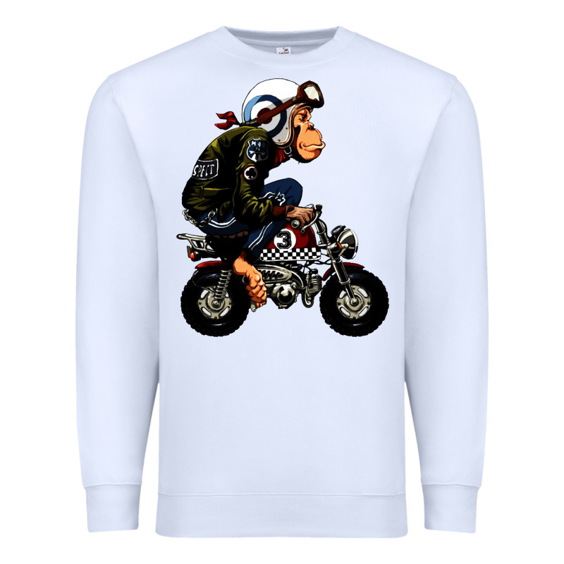 Monkey Bike Cartoon Premium Sweatshirt by artisFamous | Teevron