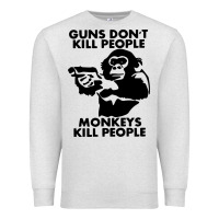 Oatmeal Heather guns dont kill people Premium Sweatshirt - artisFamous
