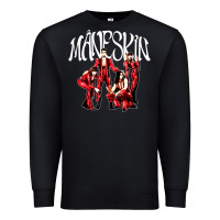 Black maneskin rock Premium Sweatshirt - artisFamous