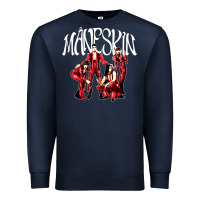 Navy maneskin rock Premium Sweatshirt - artisFamous
