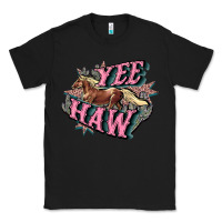 Black Yee haw Classic Tee - HowdyJamesFarm