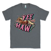 Charcoal Heather Yee haw Classic Tee - HowdyJamesFarm