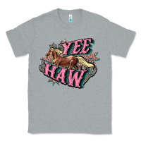 Heather Grey Yee haw Classic Tee - HowdyJamesFarm