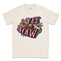 Natural Yee haw Classic Tee - HowdyJamesFarm