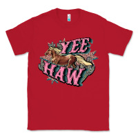 Red Yee haw Classic Tee - HowdyJamesFarm