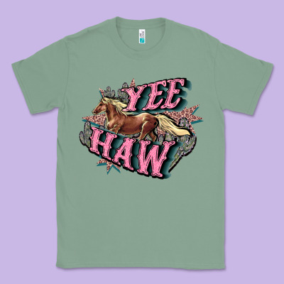 Yee Haw Classic Tee Designed By Howdyjamesfarm