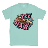 Seafoam Yee haw Classic Tee - HowdyJamesFarm