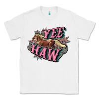White Yee haw Classic Tee - HowdyJamesFarm