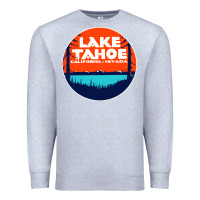 Heather Grey lake tahoe california Premium Sweatshirt - artisFamous