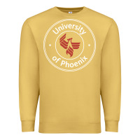 Antique Gold university of phoenix white red Premium Sweatshirt - artisFamous