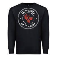 Black university of phoenix white red Premium Sweatshirt - artisFamous