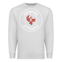 Dove Grey university of phoenix white red Premium Sweatshirt - artisFamous