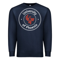 Navy university of phoenix white red Premium Sweatshirt - artisFamous