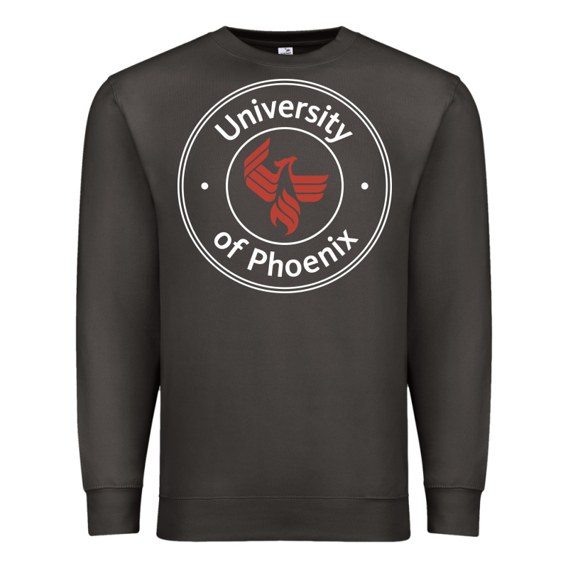 University Of Phoenix White Red Premium Sweatshirt by artisFamous | Teevron