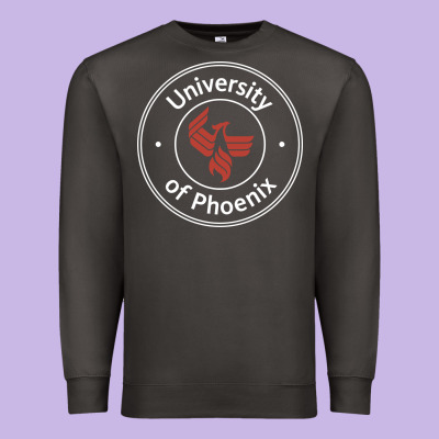 University Of Phoenix White Red Premium Sweatshirt Designed By Artisfamous