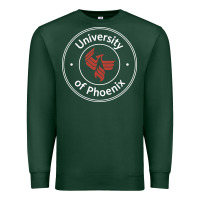 Sports Green university of phoenix white red Premium Sweatshirt - artisFamous
